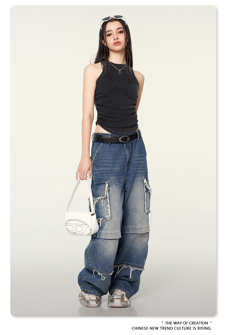 Yaviora American Distressed Hot Girl Style Vest for Women