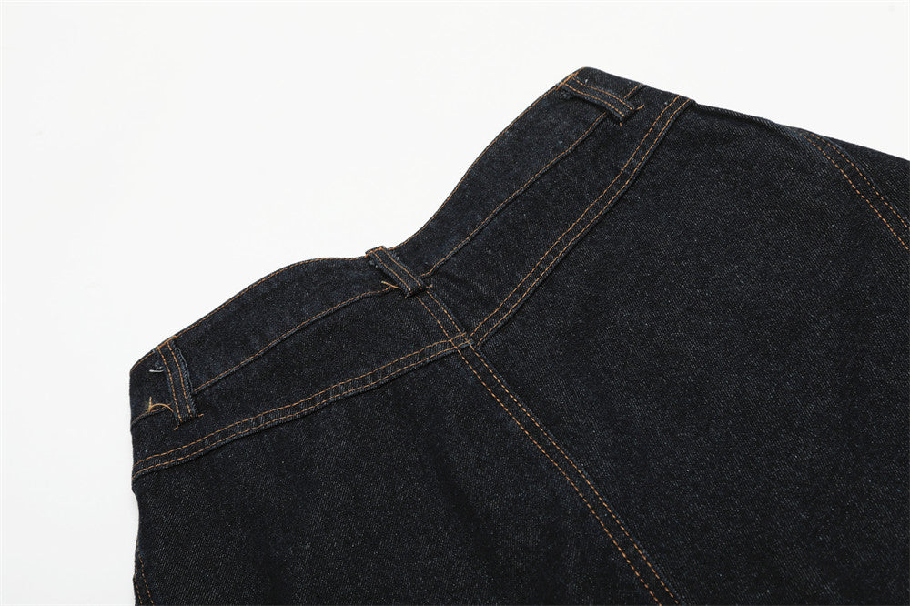 YAVIORA Multi-Button-Jeans mit geschwungenem Schnitt