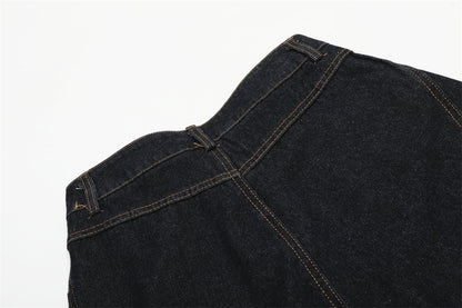 YAVIORA Multi-Button-Jeans mit geschwungenem Schnitt