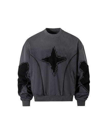 YAVIORA Sweat à capuche patchwork Starburst