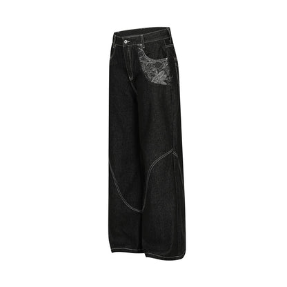 YAVIORA Deconstructed Pocket Jeans