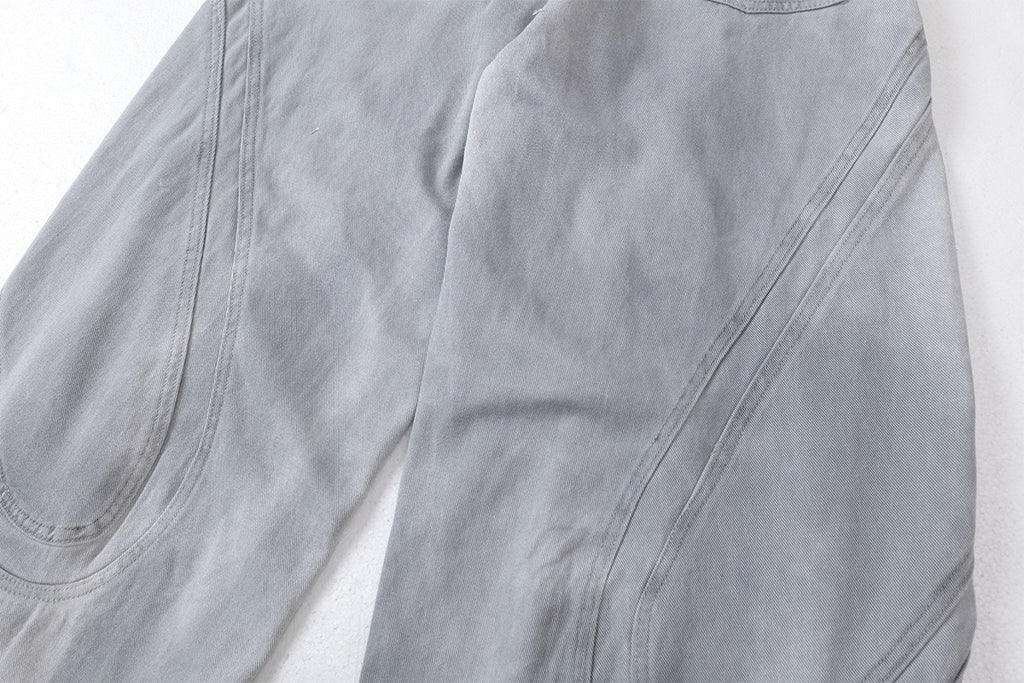 YAVIORA Dirty Dye Deconstructed Design Scimitar Pants
