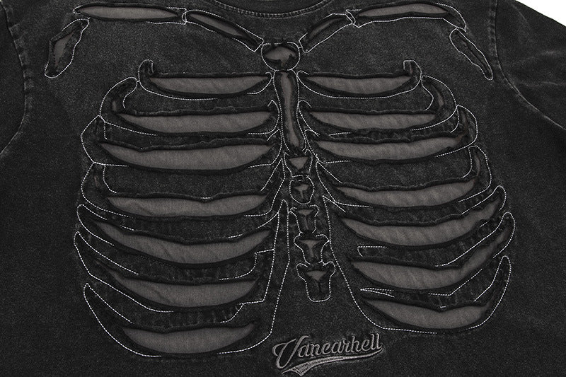 YAVIORA Skull Vintage T-Shirt