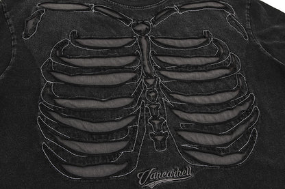 YAVIORA Skull Vintage T-Shirt