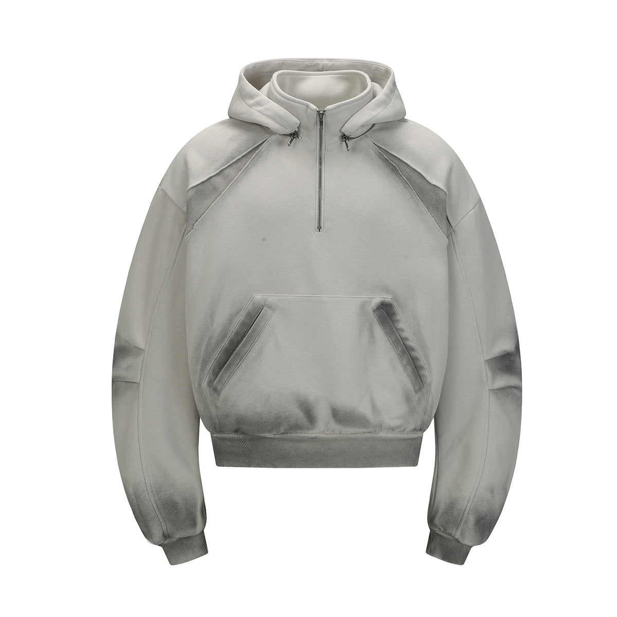 YAVIORA Wasteland Style Washed and Dirty Hooded Sweatshirt