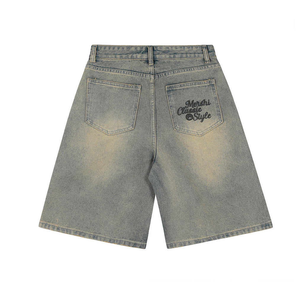 YAVIORA Distressed Straight-Leg Denim Shorts