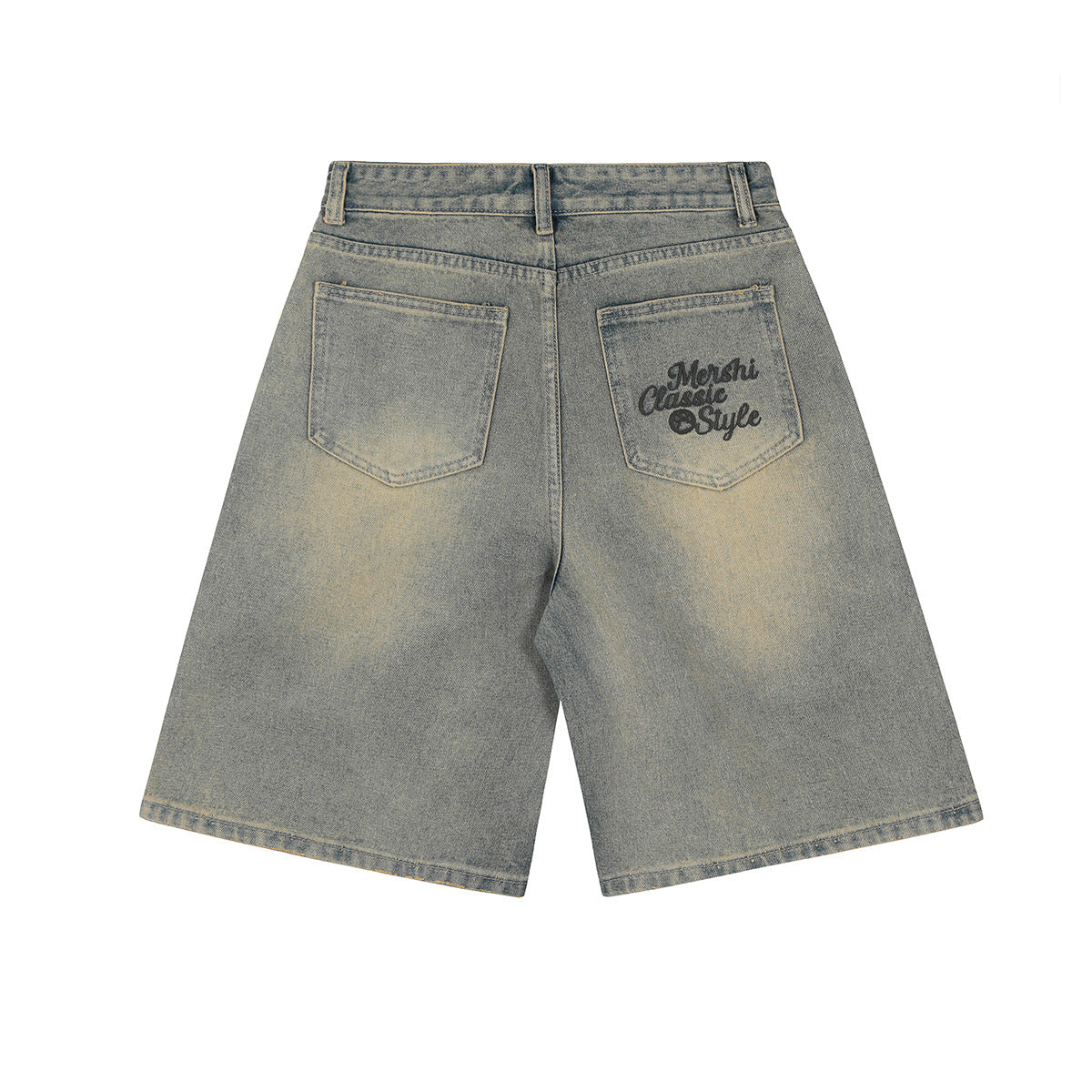 YAVIORA Distressed Straight-Leg Denim Shorts