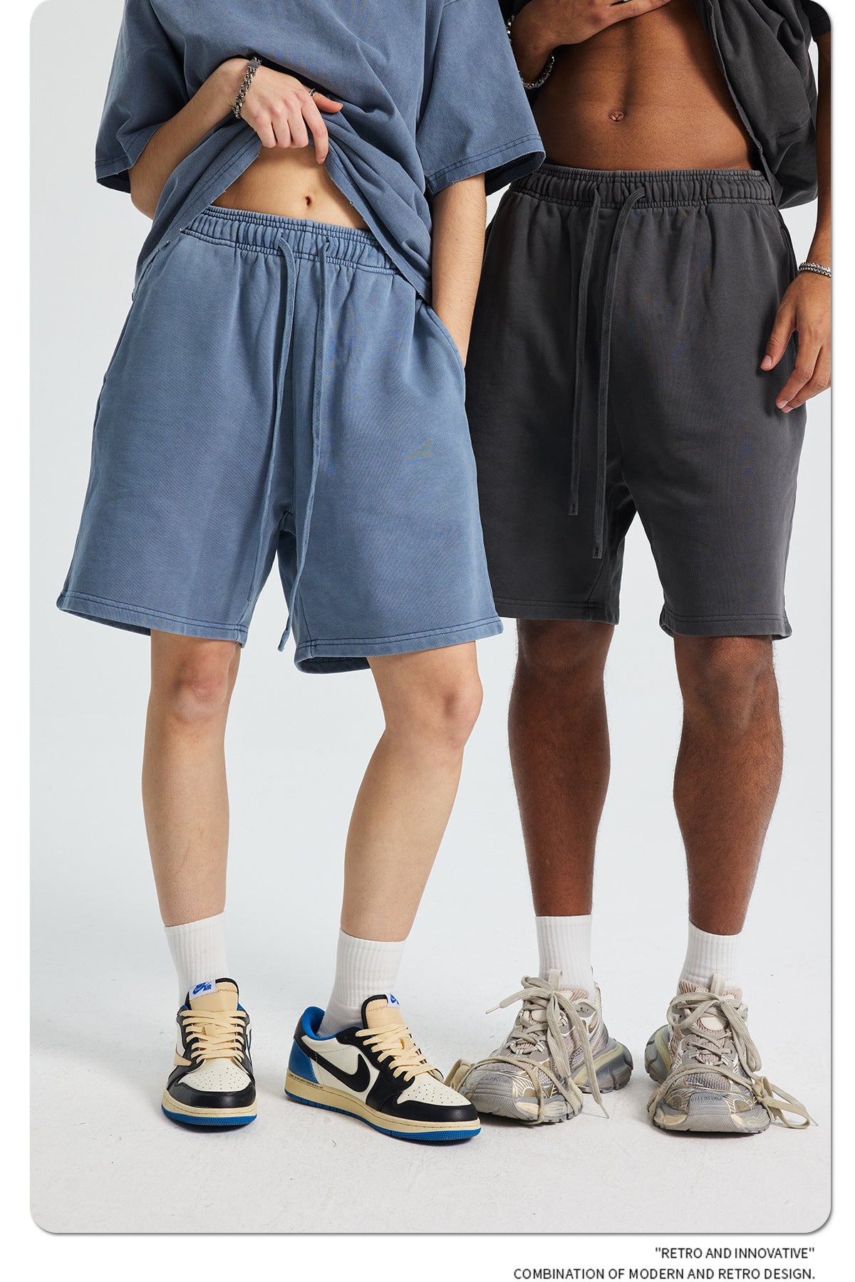 Yaviora Retro Terry Cotton Sports Shorts for Men