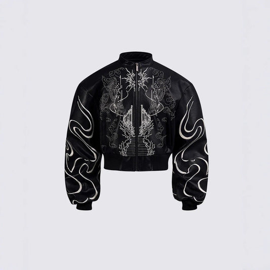 YAVIORA Gothic Leather Jacket