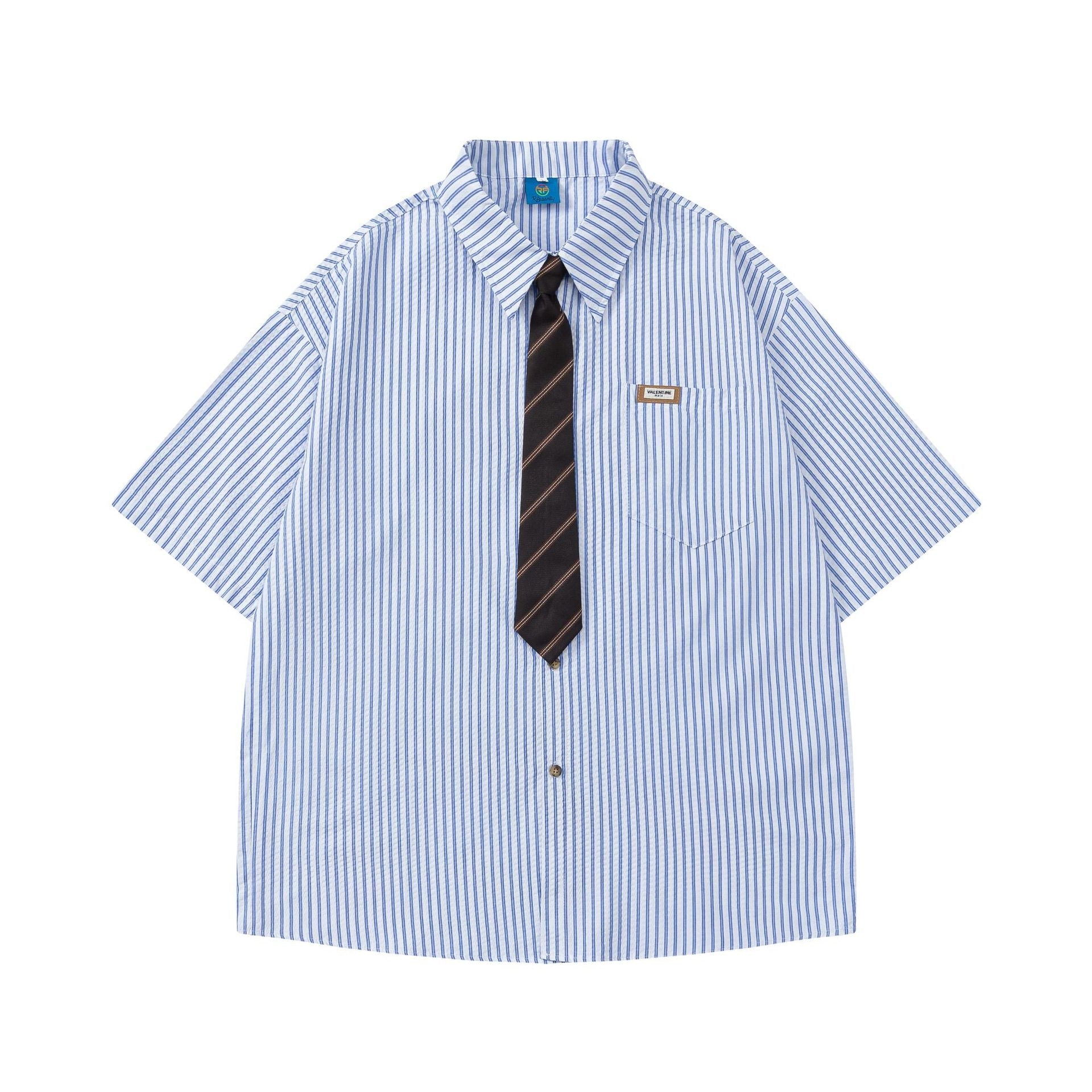 YAVIORA Chic Striped Tie Shirt