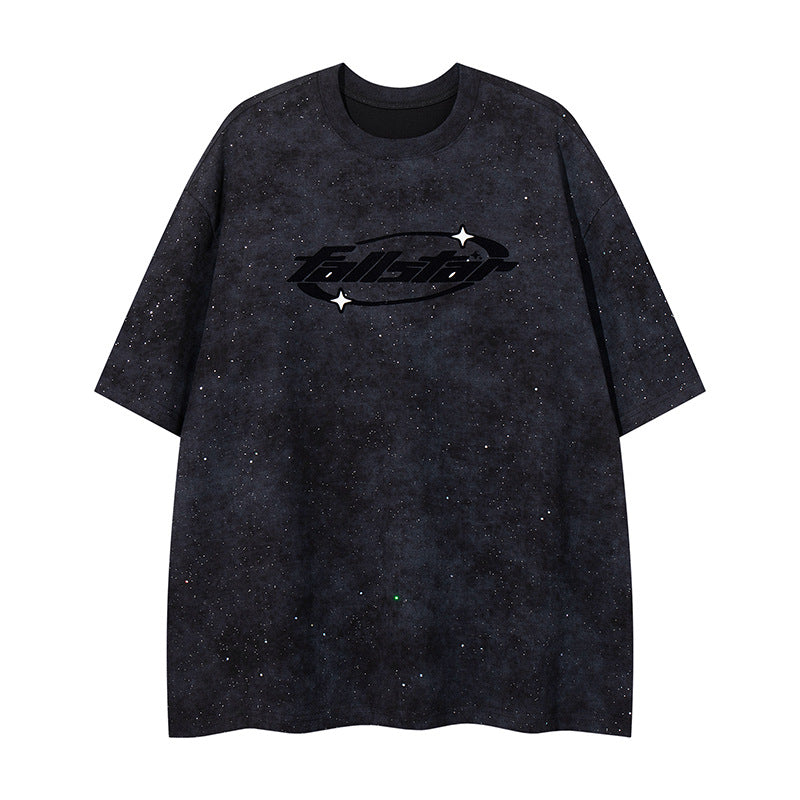 YAVIORA T-Shirt mit starker Waschung und Schriftzug