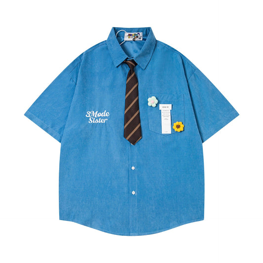 YAVIORA Pin Flower Shirt