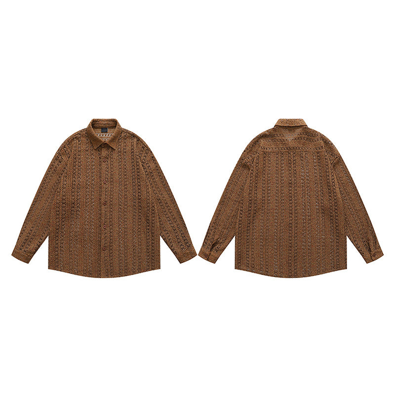 yaviora Hollow-Out Autumn Casual Shirt Jacket