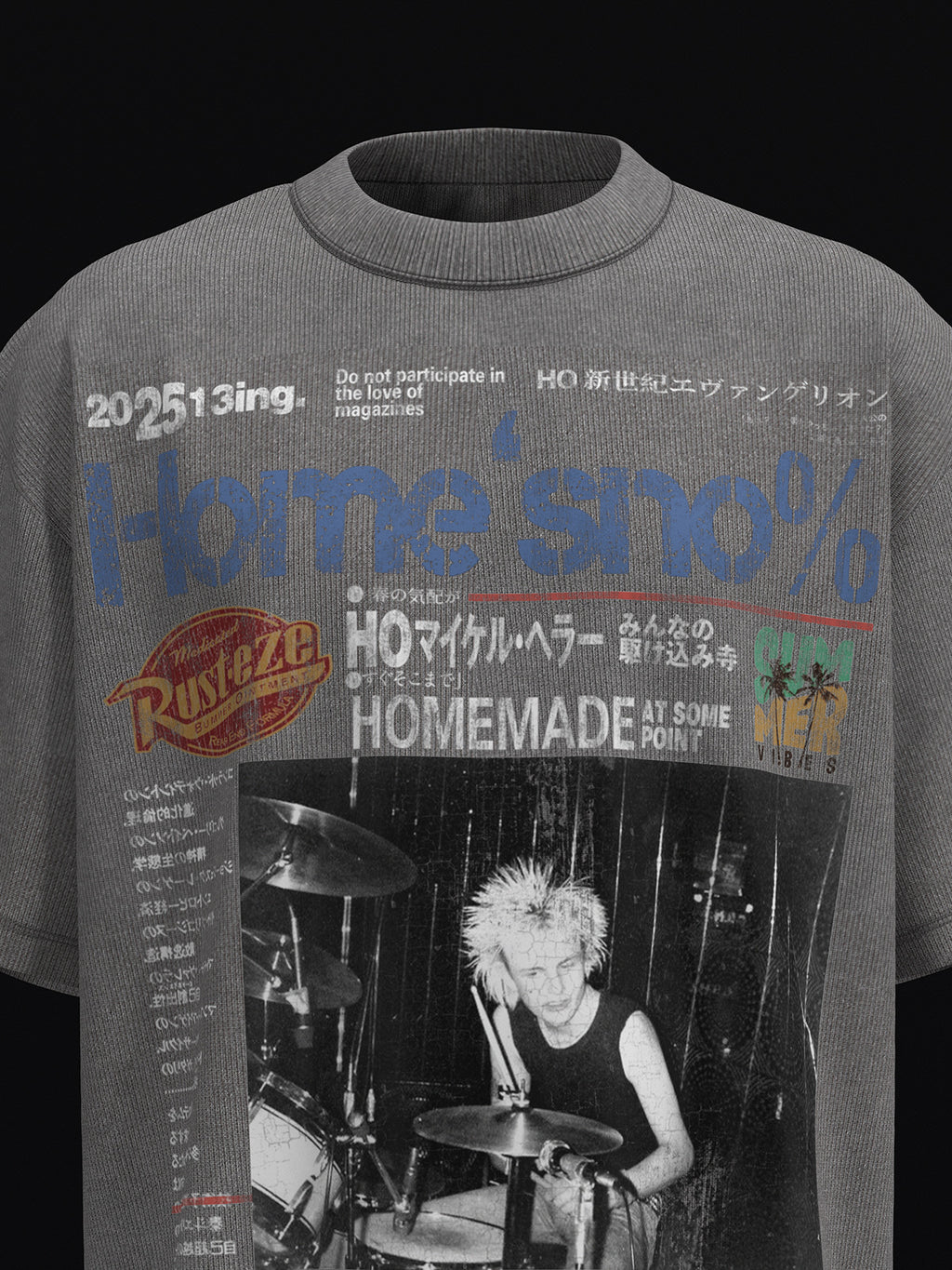 YAVIORA Hip-Hop & Rock Graphic T-Shirt