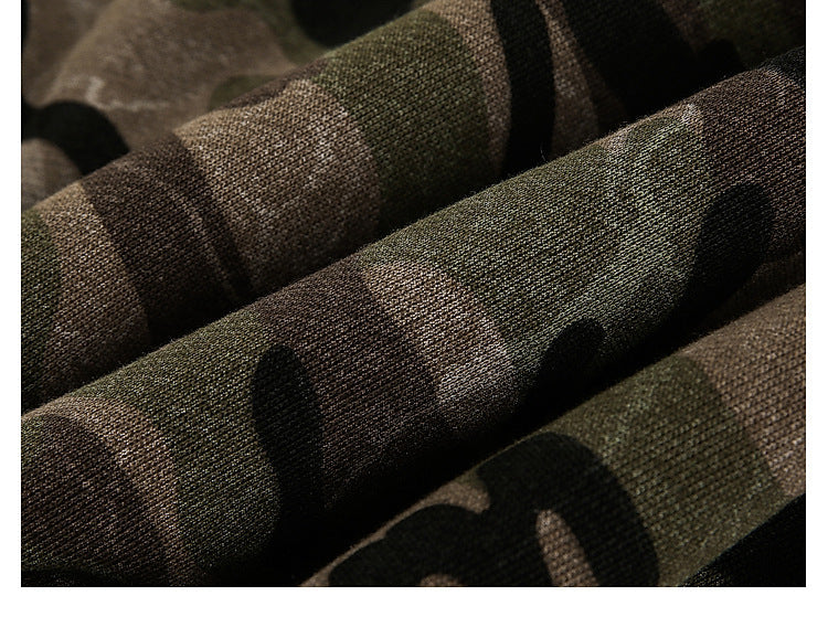 YAVIORA Camo Cropped Hoodie