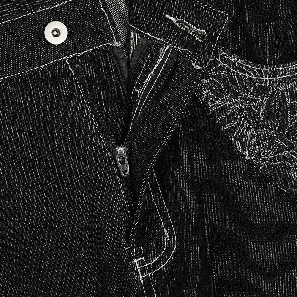YAVIORA Deconstructed Pocket Jeans