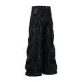 YAVIORA Pleated Wide Jeans