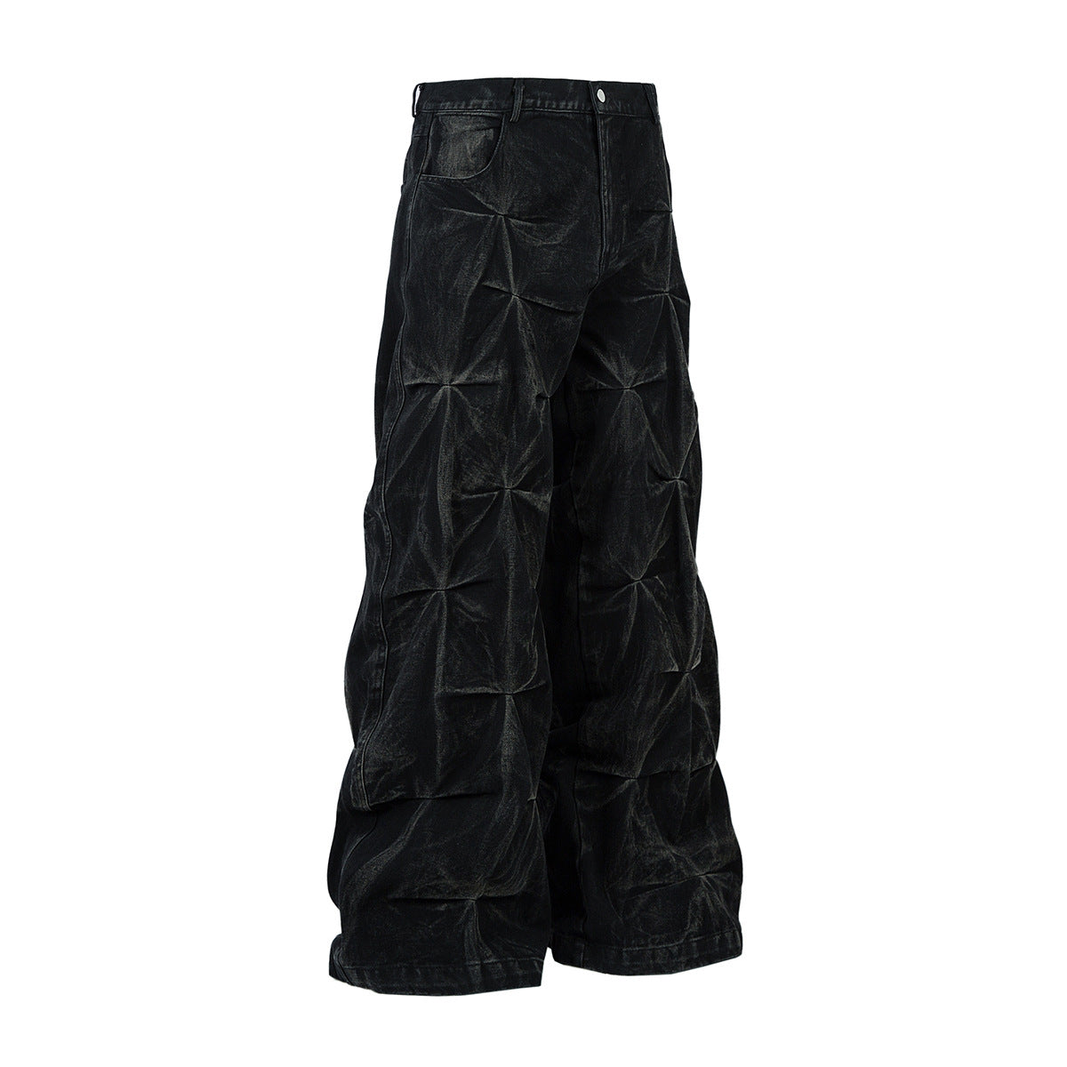 YAVIORA Weite Faltenjeans