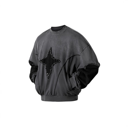 YAVIORA Sweat à capuche patchwork Starburst