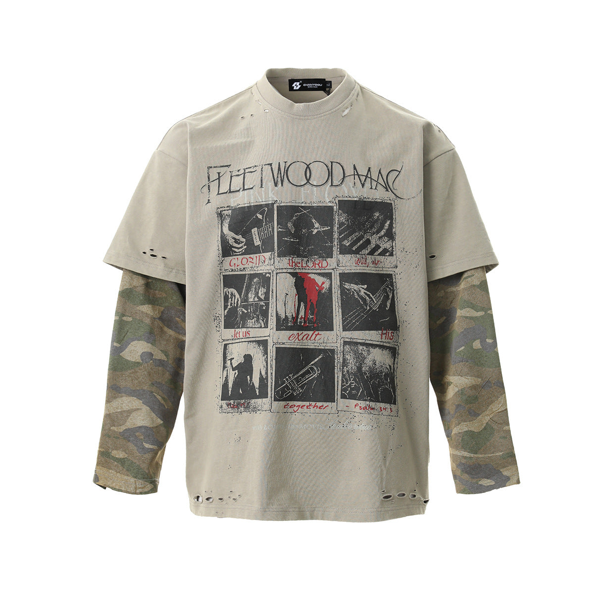 YAVIORA Rock Camo Langarmshirt