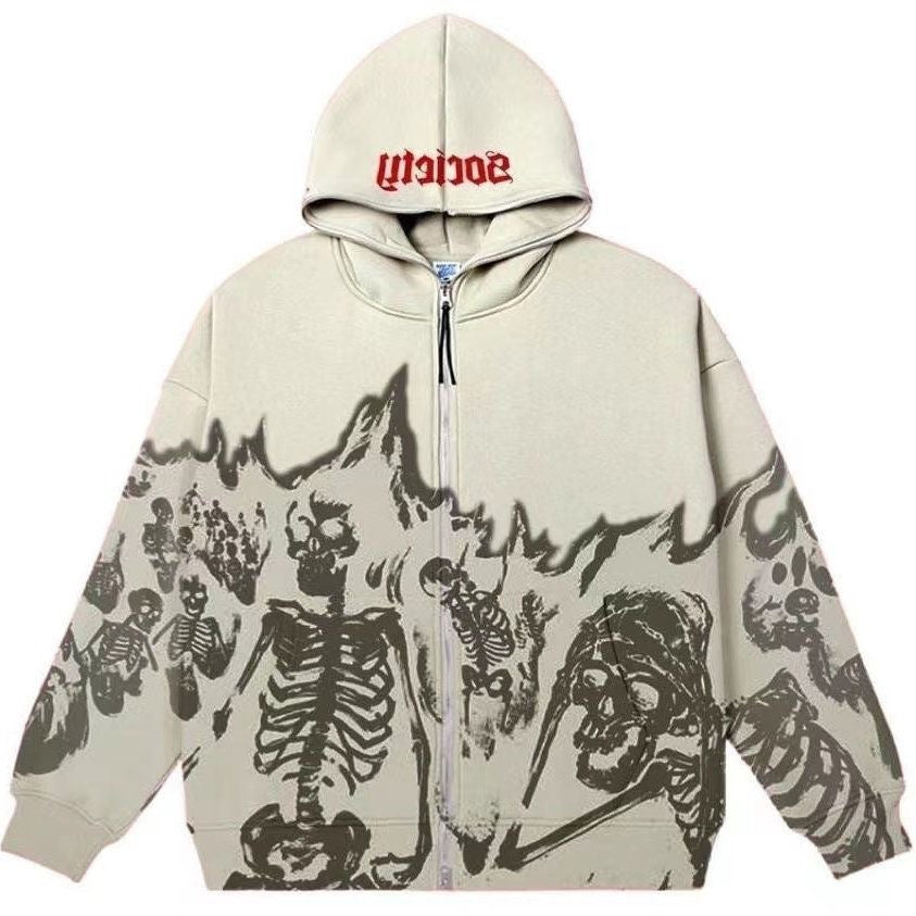 Unique Hand-Painted 3D Graffiti Print Hoodie