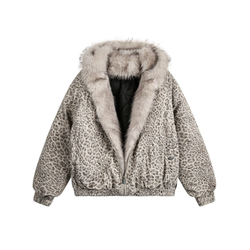 YAVIORA Leopard Print Puffer