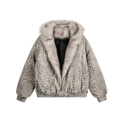 YAVIORA Leopard Print Puffer
