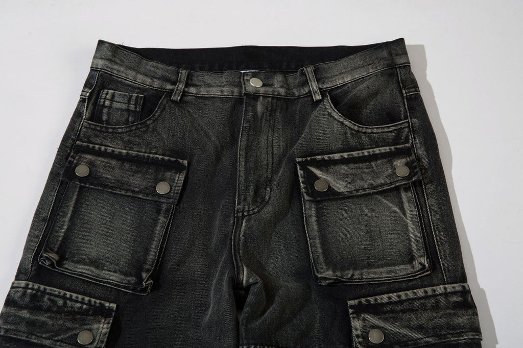 YAVIORA Multi-Pocket Workwear Denim Jeans