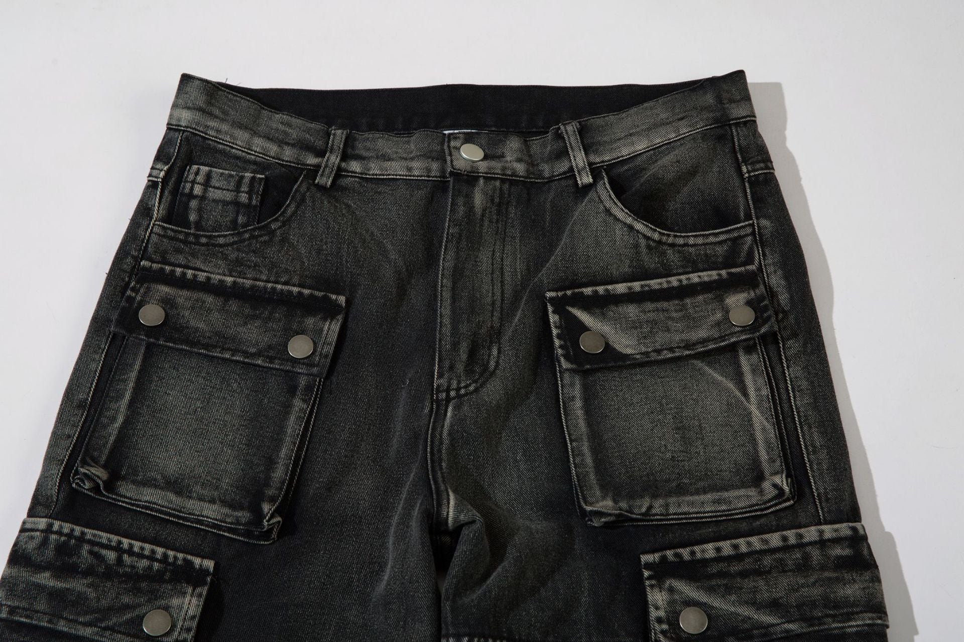 YAVIORA Multi-Pocket Workwear Denim Jeans