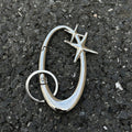yaviora Star Oval Metal Keychain Pendant