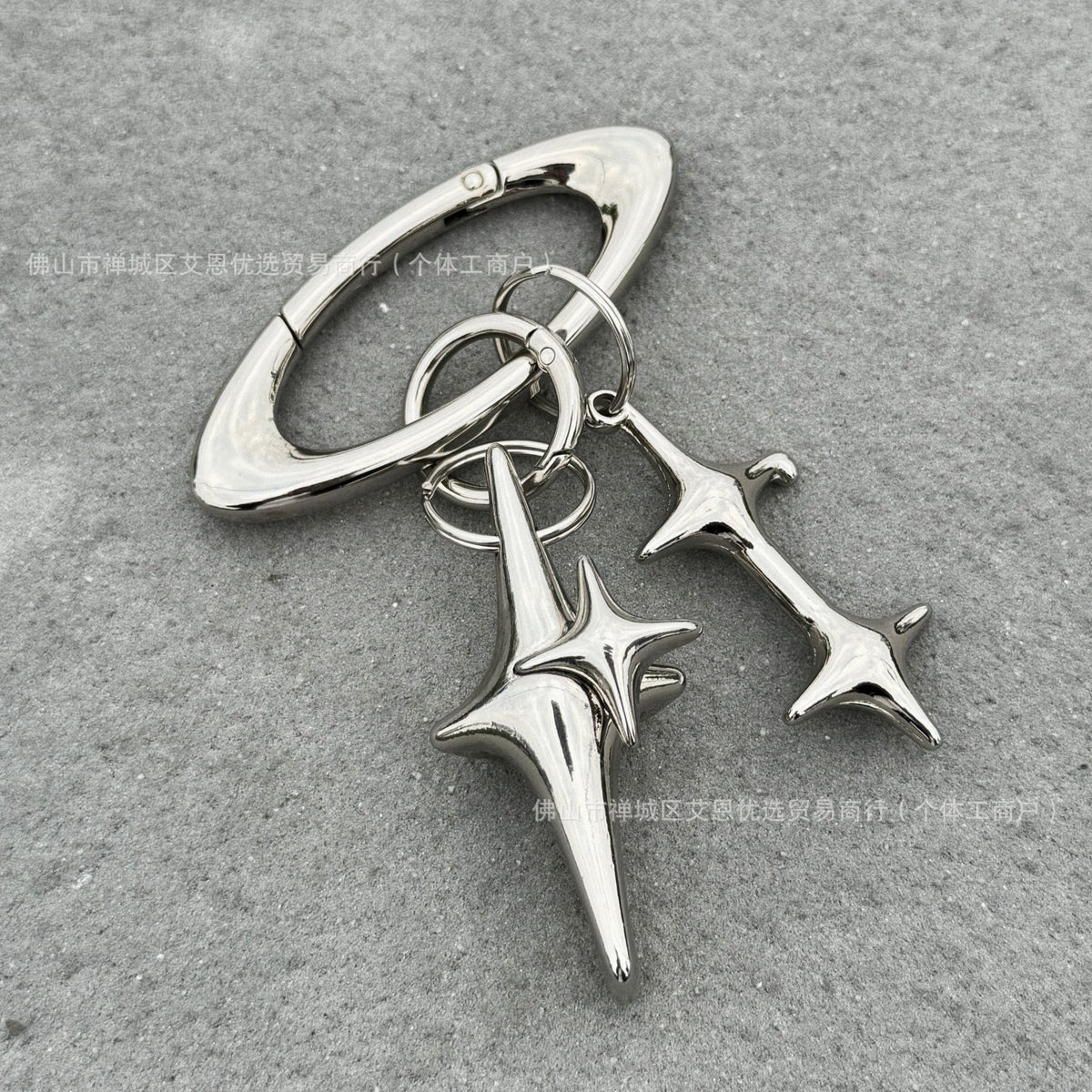 Star Lighter Keychain – Cool Silver 4-Point Star Design