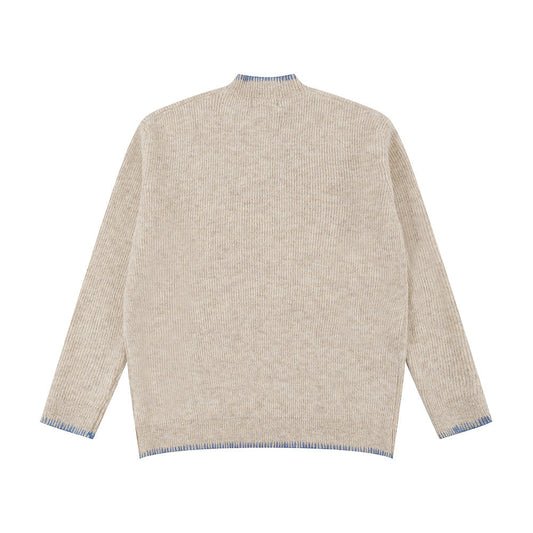 YAVIORA Contrast Stitch Sweater