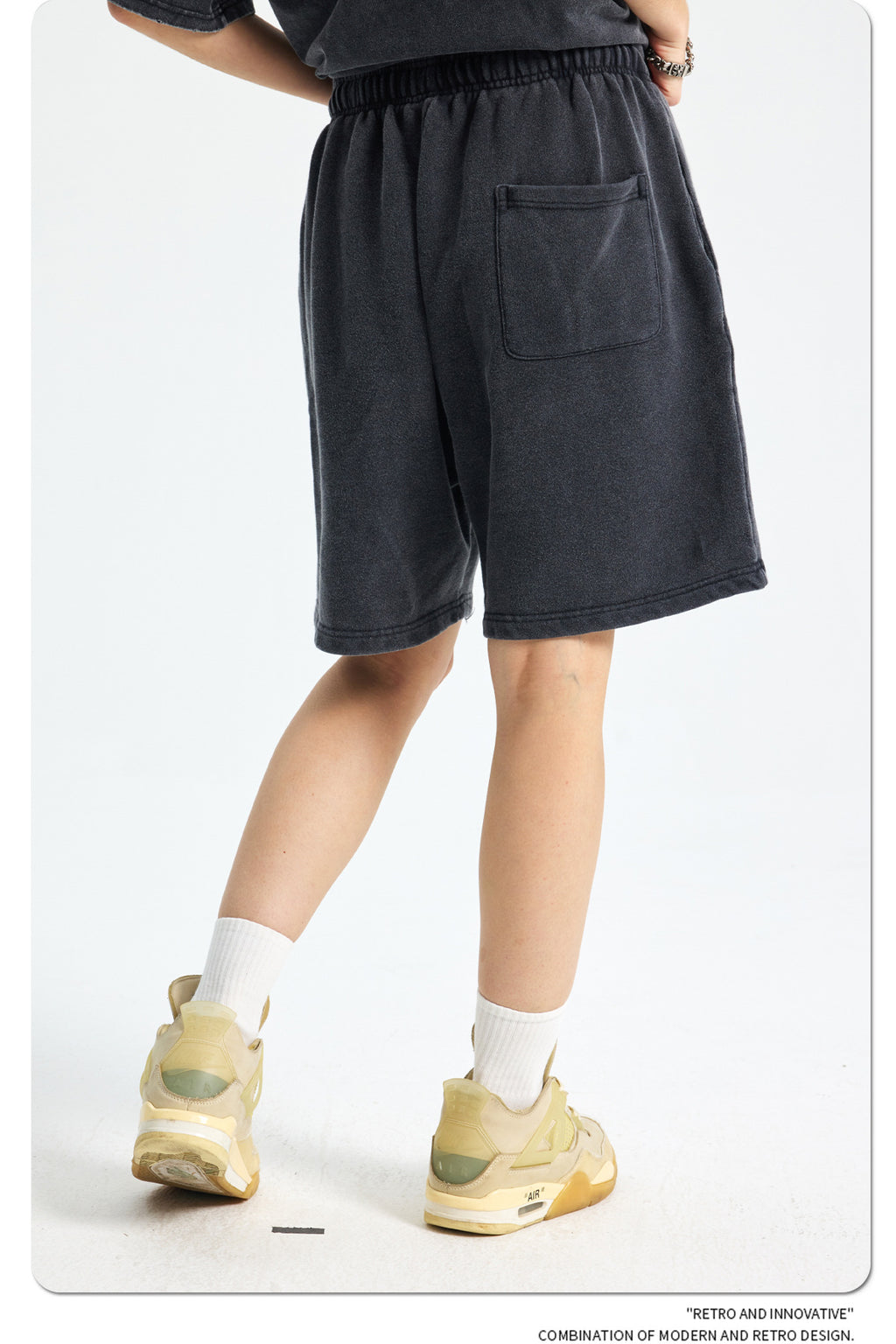 Yaviora Retro Terry Cotton Sports Shorts for Men