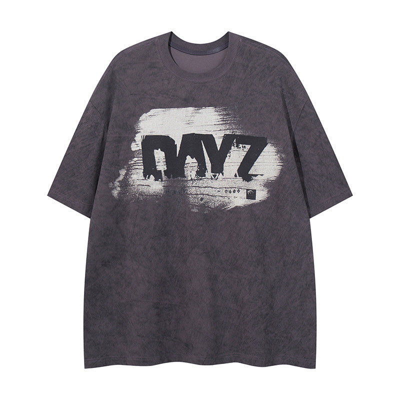 YAVIORA T-Shirt mit starker Waschung und Schriftzug