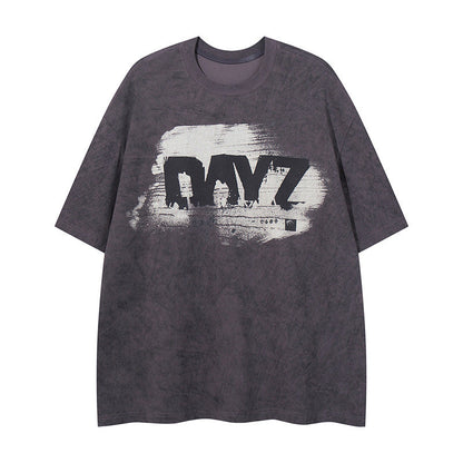 YAVIORA T-Shirt mit starker Waschung und Schriftzug