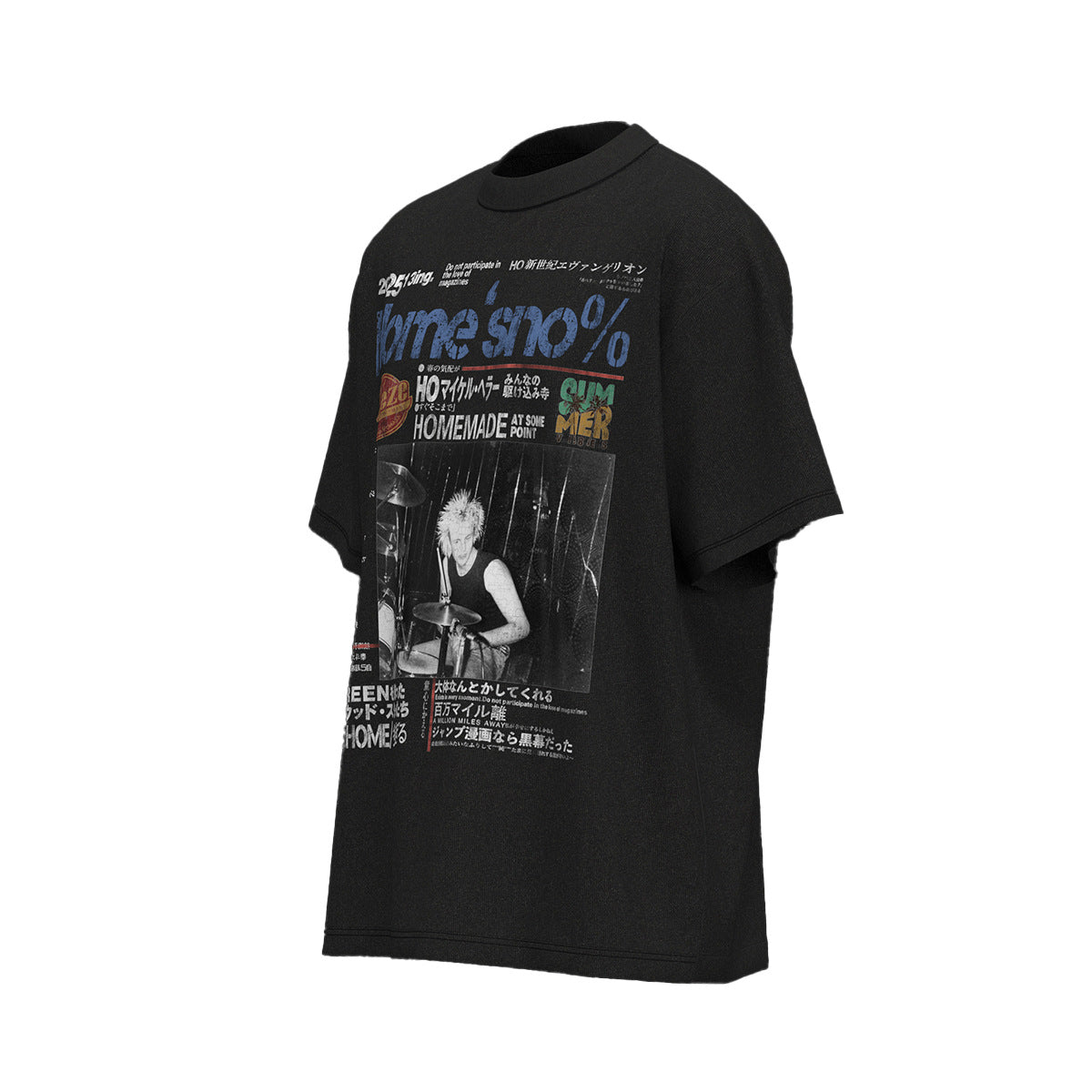 YAVIORA Hip-Hop & Rock Graphic T-Shirt