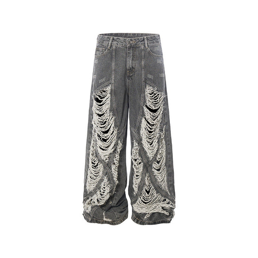 YAVIORA Distressed Wide Jeans