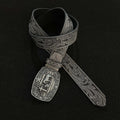 Western Praying Cowboy Cross Buckle Tooled Belt