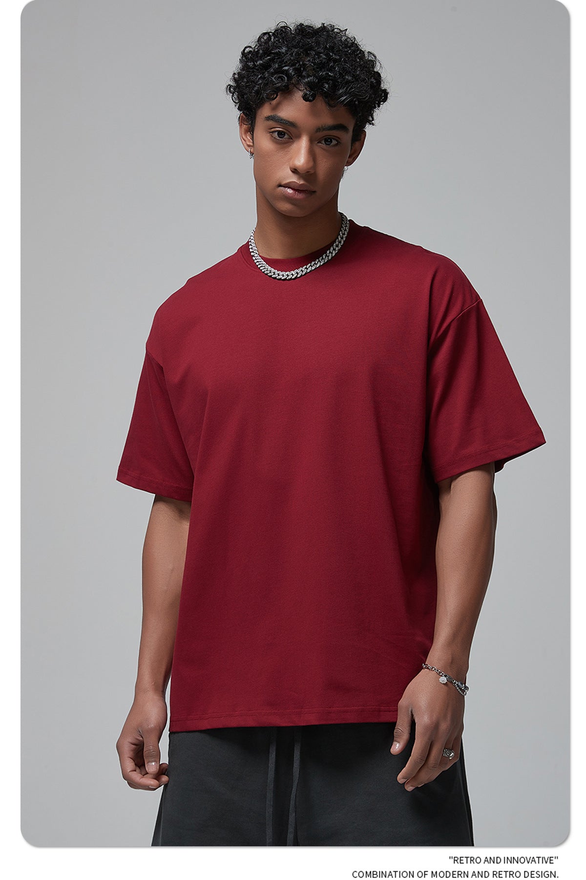 Yaviora 230G Double Yarn Pure Cotton Short-Sleeve T-Shirt