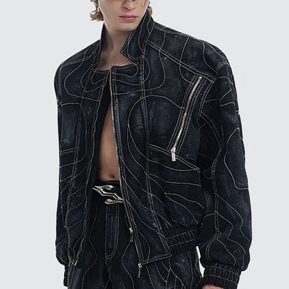 YAVIORA Embroidered Denim Jacket