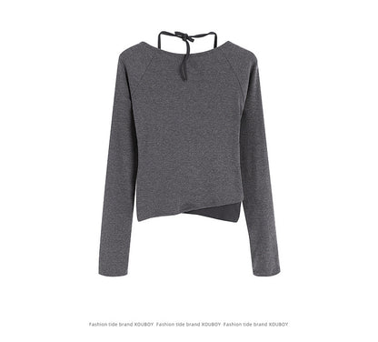 YAVIORA Halter Neck Layered Tee