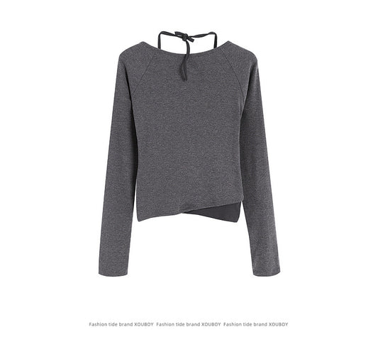 YAVIORA Halter Neck Layered Tee