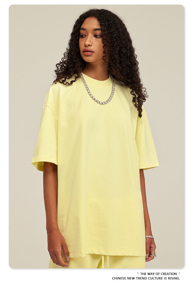Yaviora Summer American Style Solid Color Loose T-Shirt