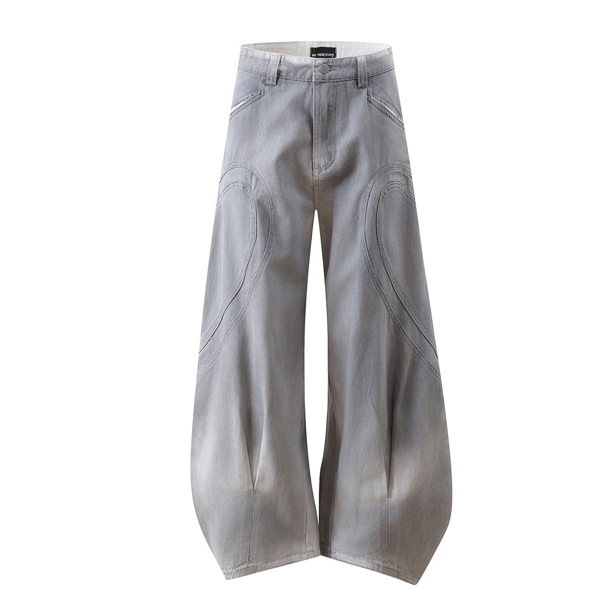YAVIORA Dirty Dye Deconstructed Design Scimitar Pants