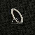 Oval Spring Snap Hook Keychain Ring Silver Metal