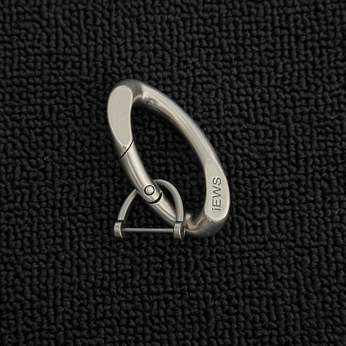 Oval Spring Snap Hook Keychain Ring Silver Metal