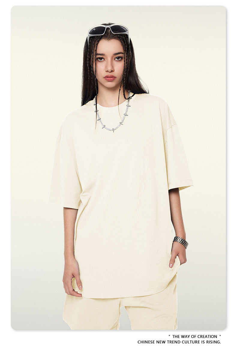 Yaviora Summer American Style Solid Color Loose T-Shirt