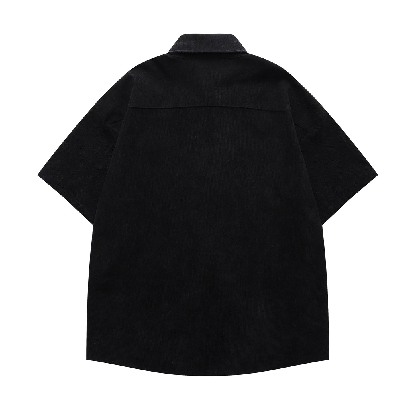 YAVIORA Cartoon Letter Corduroy Shirt