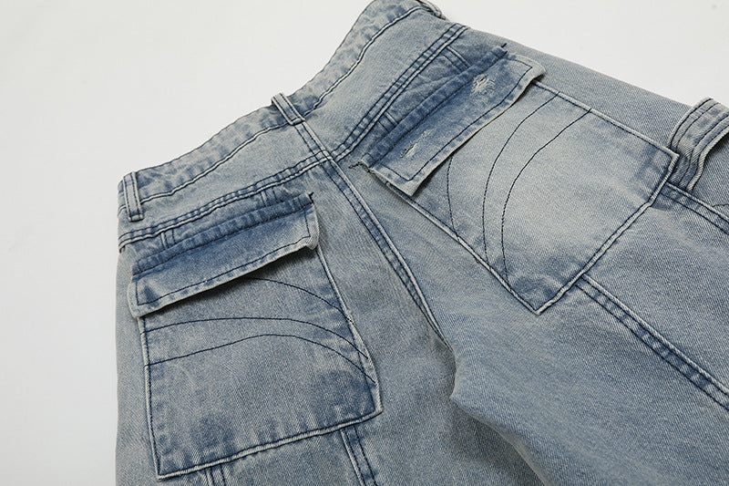 YAVIORA Distressed Utility Jeans