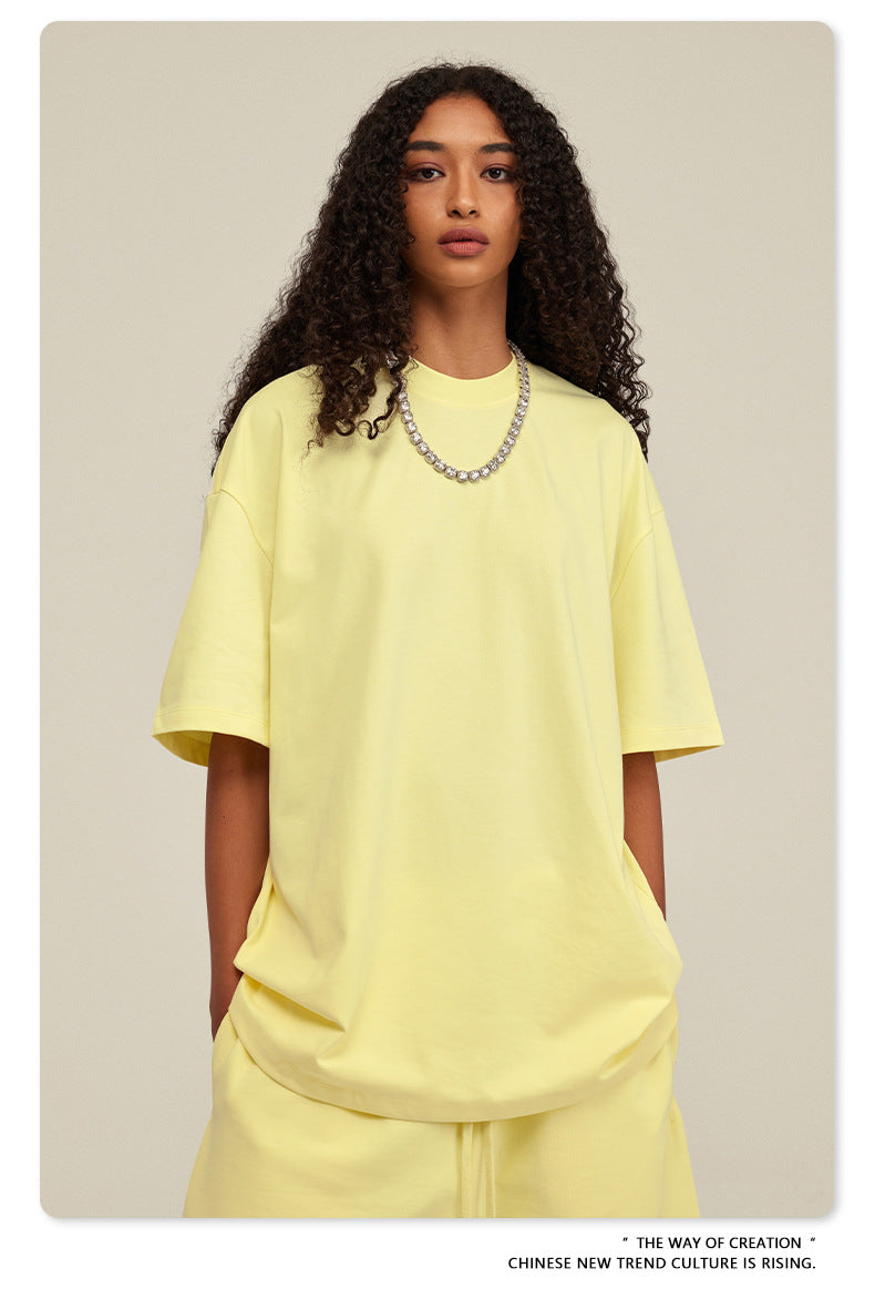 Yaviora Summer American Style Solid Color Loose T-Shirt